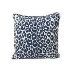 Schumacher Iconic Leopard Pillow in Ink