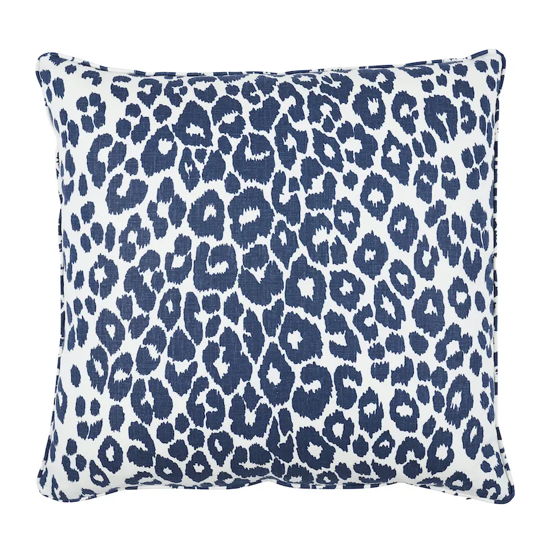 Schumacher Iconic Leopard Pillow in Ink (SO17572006)