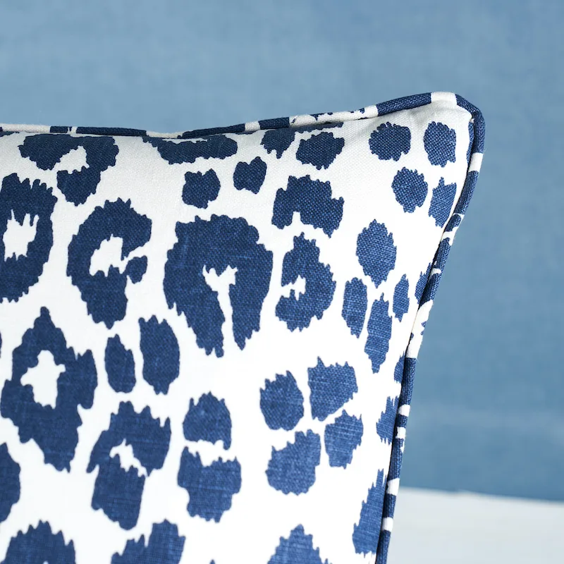 Schumacher Iconic Leopard Pillow in Ink (SO17572006)