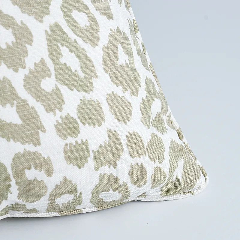 Schumacher Iconic Leopard Pillow in Linen (SO17572104)