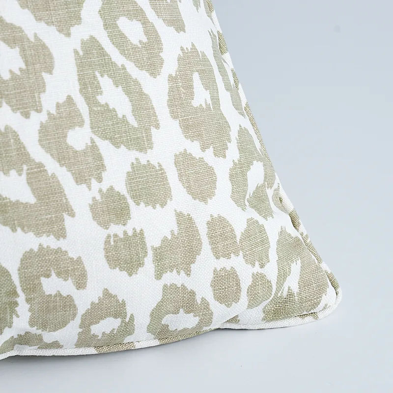 Schumacher Iconic Leopard Pillow in Linen (SO17572105)