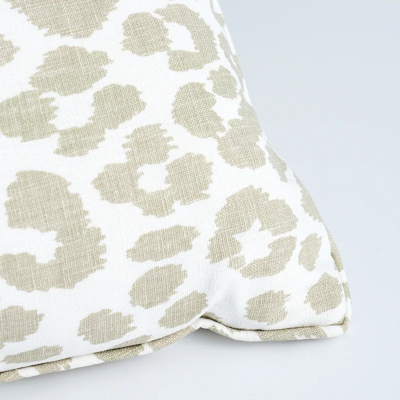 Schumacher Iconic Leopard Pillow in Linen (SO17572106)