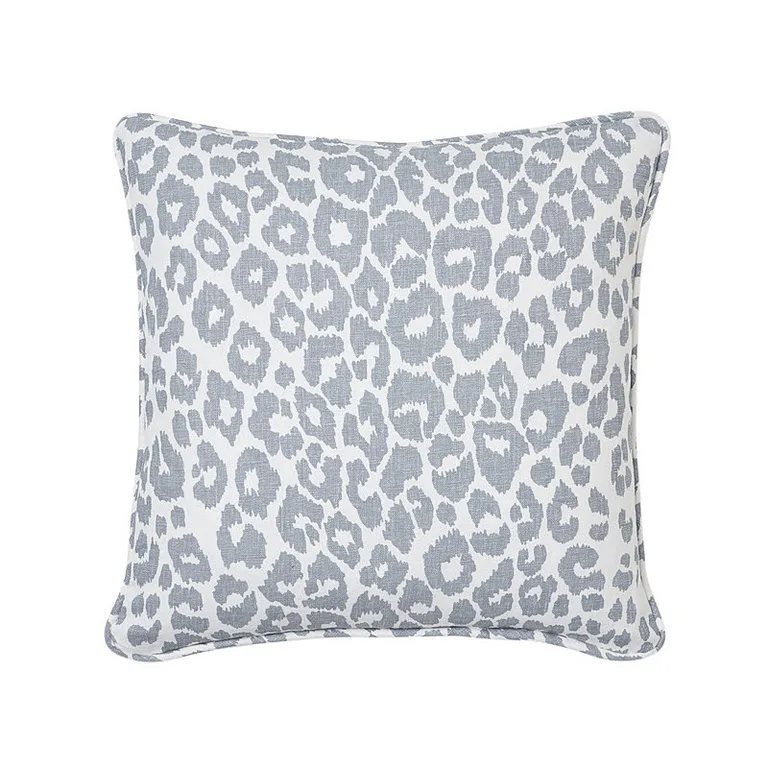 Schumacher Iconic Leopard Pillow in Sky