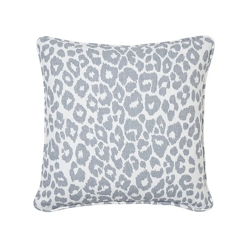 Schumacher Iconic Leopard Pillow in Sky (SO17645304)