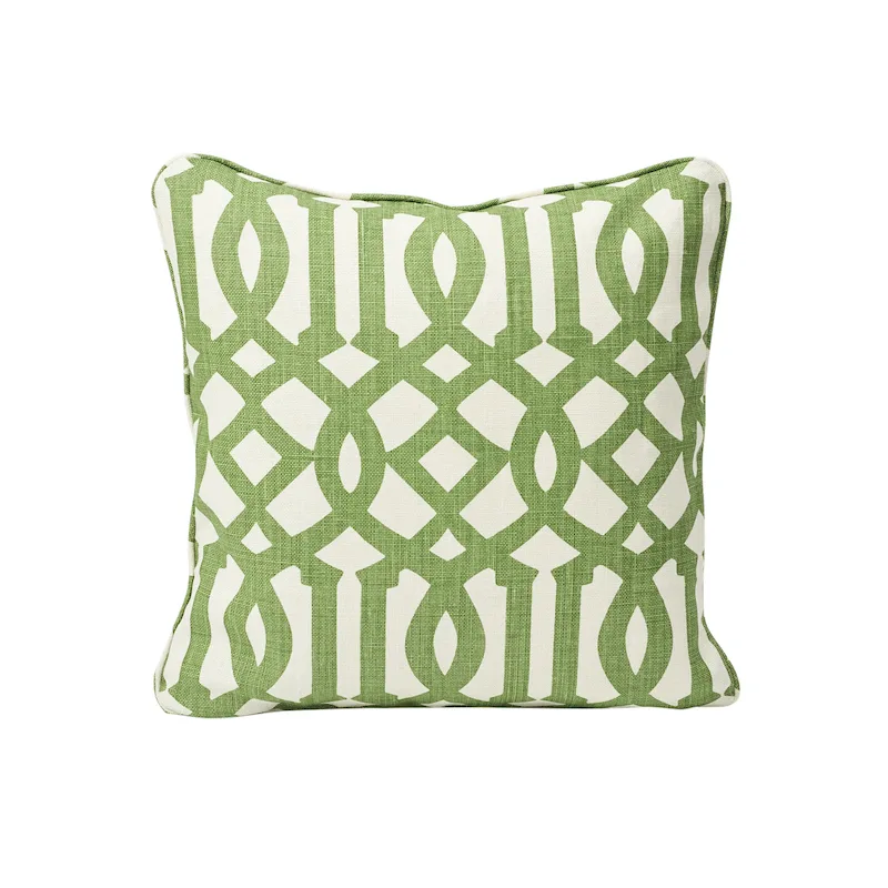Schumacher Imperial Trellis Pillow in Treillage/Ivory (SO264376304)