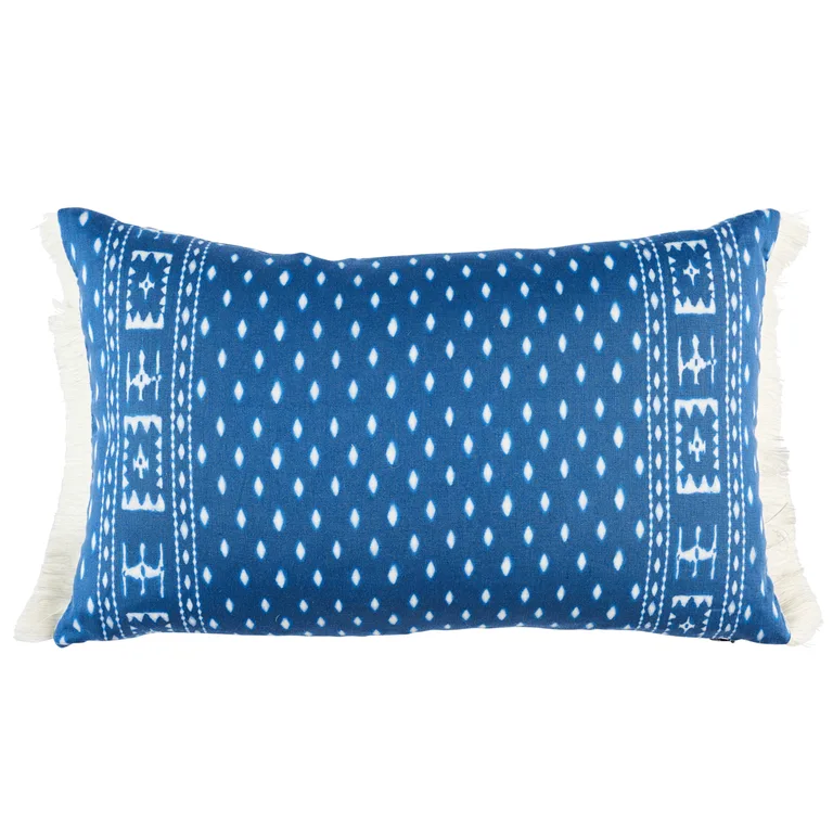 Schumacher Indah Batik Pillow in Indigo (SO18049014)