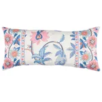 SO18011230 | Indali Bordered Linen Pillow - Rose & Indigo Schumacher Indali Bordered Linen Pillow in Rose & Indigo (SO18011230)