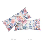 SO18011230 | Indali Bordered Linen Pillow - Rose & Indigo Schumacher Indali Bordered Linen Pillow in Rose & Indigo (SO18011230)