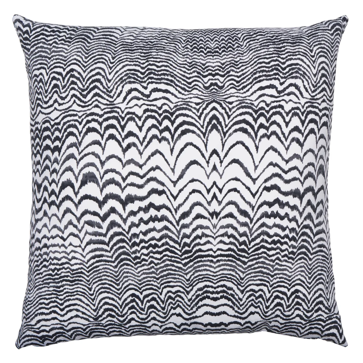 Schumacher Ink Wave Print I/O Pillow in Black (SO18105206)