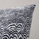 SO18105206 | Ink Wave Print I/O Pillow - Black Schumacher Ink Wave Print I/O Pillow in Black (SO18105206)