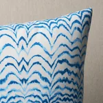 Schumacher Ink Wave Print I/O Pillow in Indigo (SO18105005)