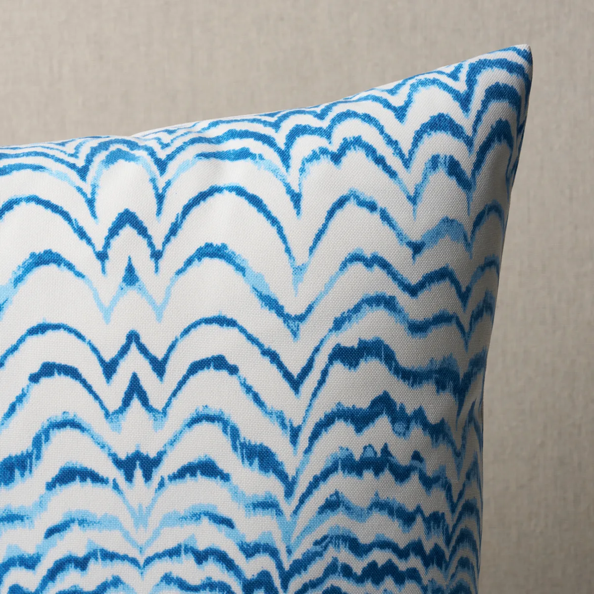 Schumacher Ink Wave Print I/O Pillow in Indigo (SO18105005)