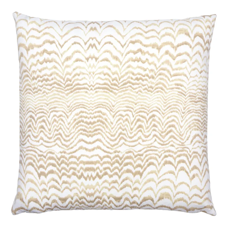 Schumacher Ink Wave Print I/O Pillow in Natural (SO18105104)