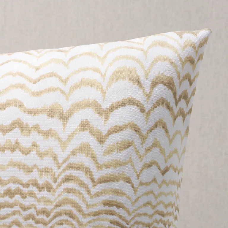 Schumacher Ink Wave Print I/O Pillow in Natural (SO18105104)