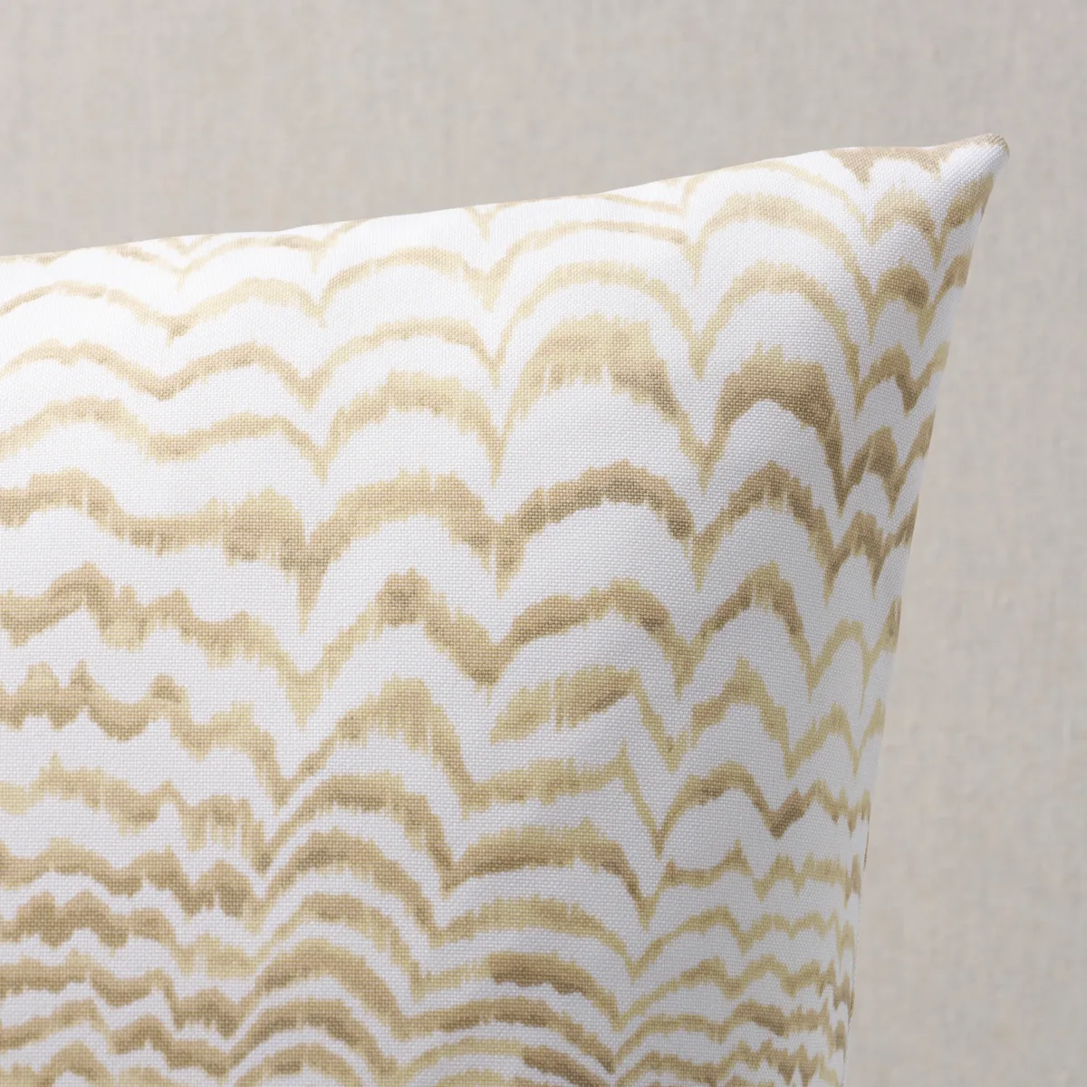 Schumacher Ink Wave Print I/O Pillow in Natural (SO18105104)