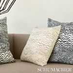 SO18105104 | Ink Wave Print I/O Pillow - Natural Schumacher Ink Wave Print I/O Pillow in Natural (SO18105104)