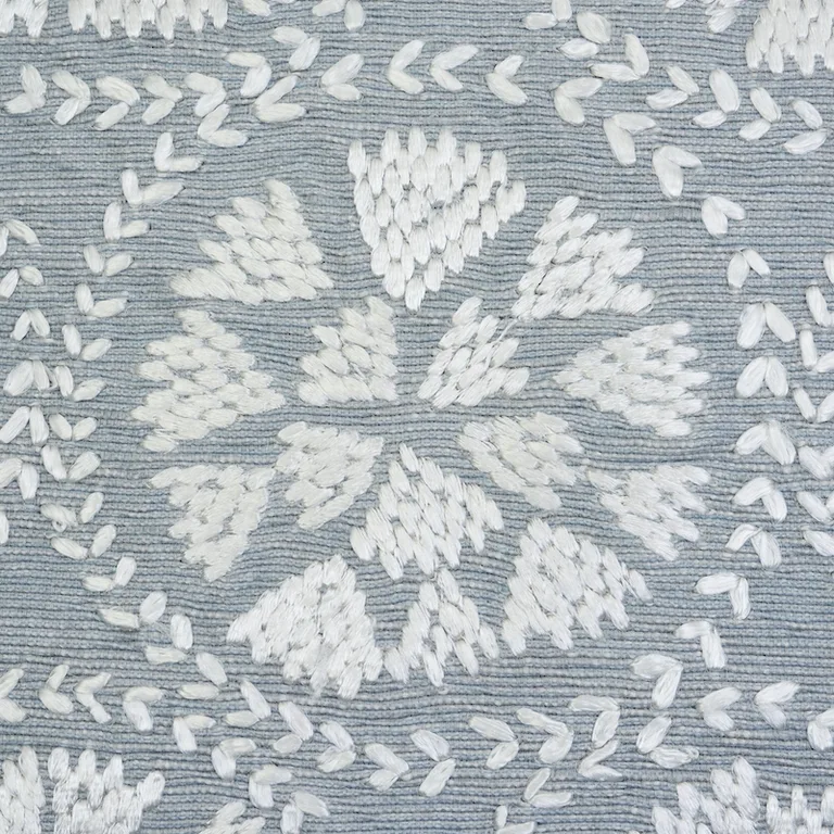 Schumacher Isla Hand Embroidery Pillow in Sky (SO7749003)