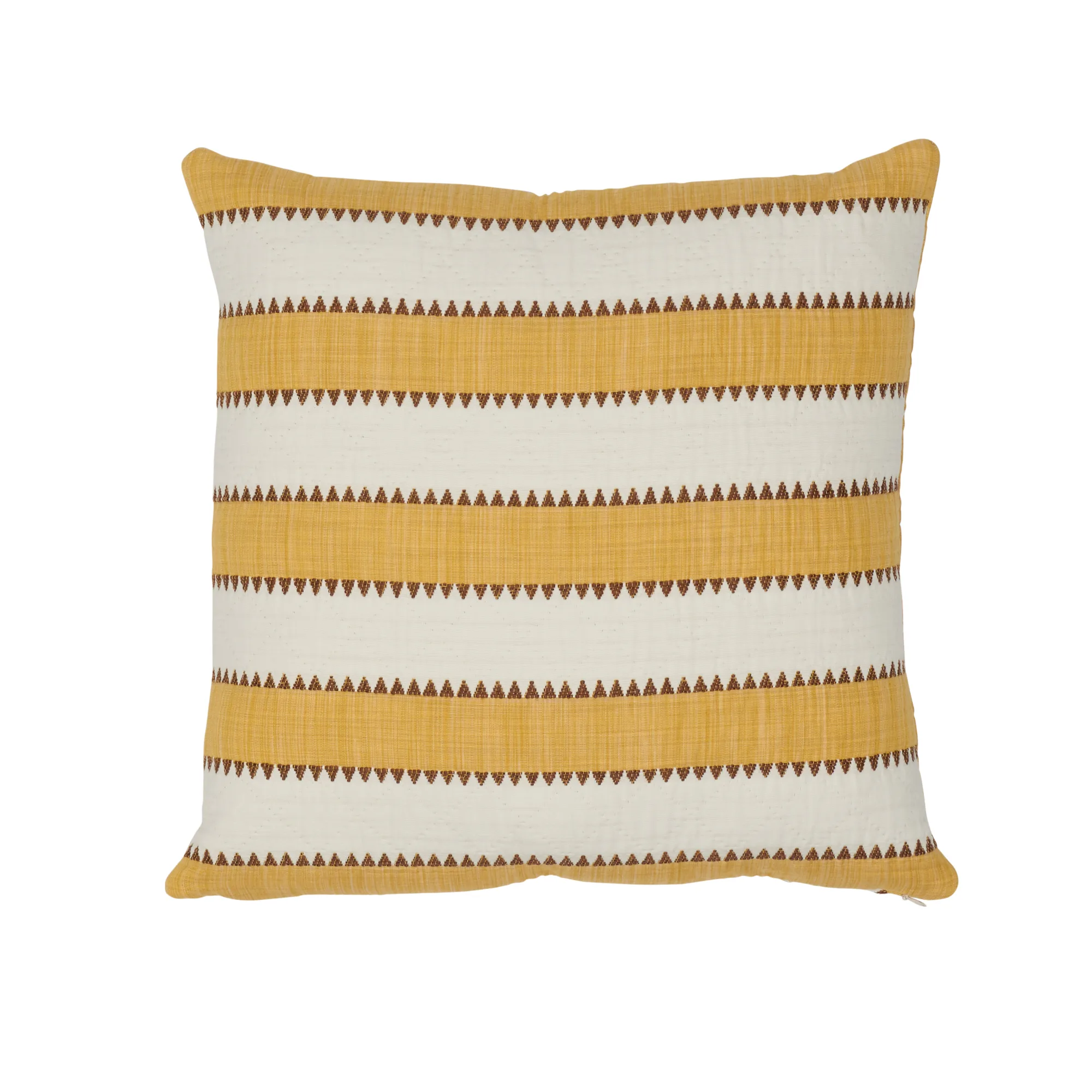Schumacher Isolde Stripe Pillow in Yellow