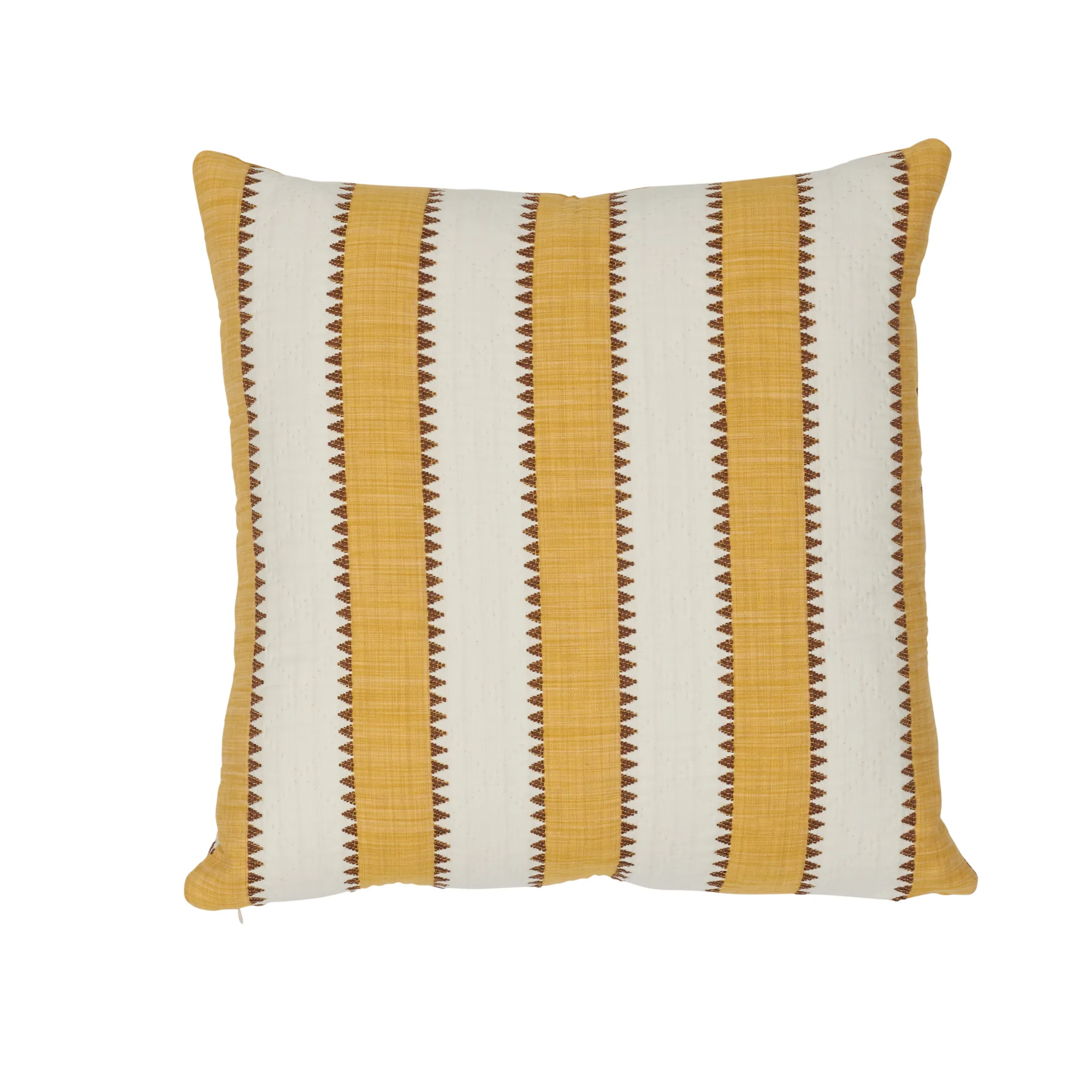 Schumacher Isolde Stripe Pillow in Yellow