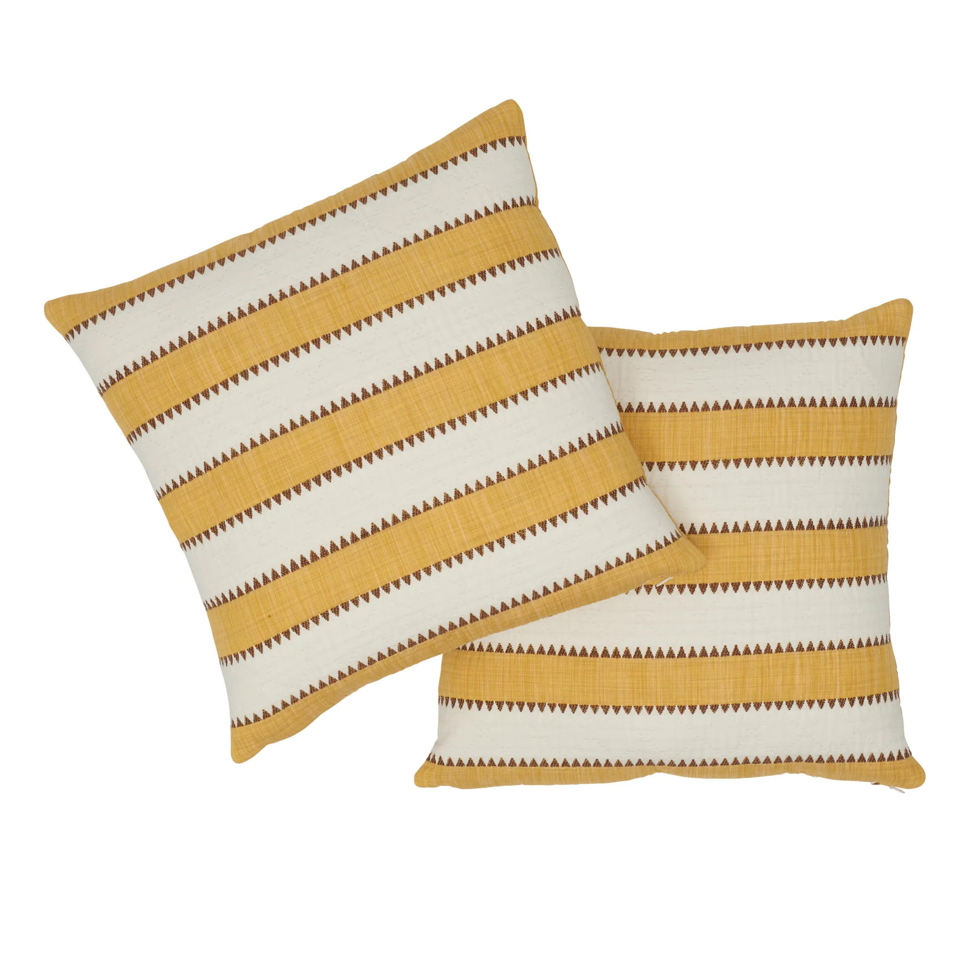 Isolde Stripe Pillow - Yellow Schumacher Isolde Stripe Pillow in Yellow