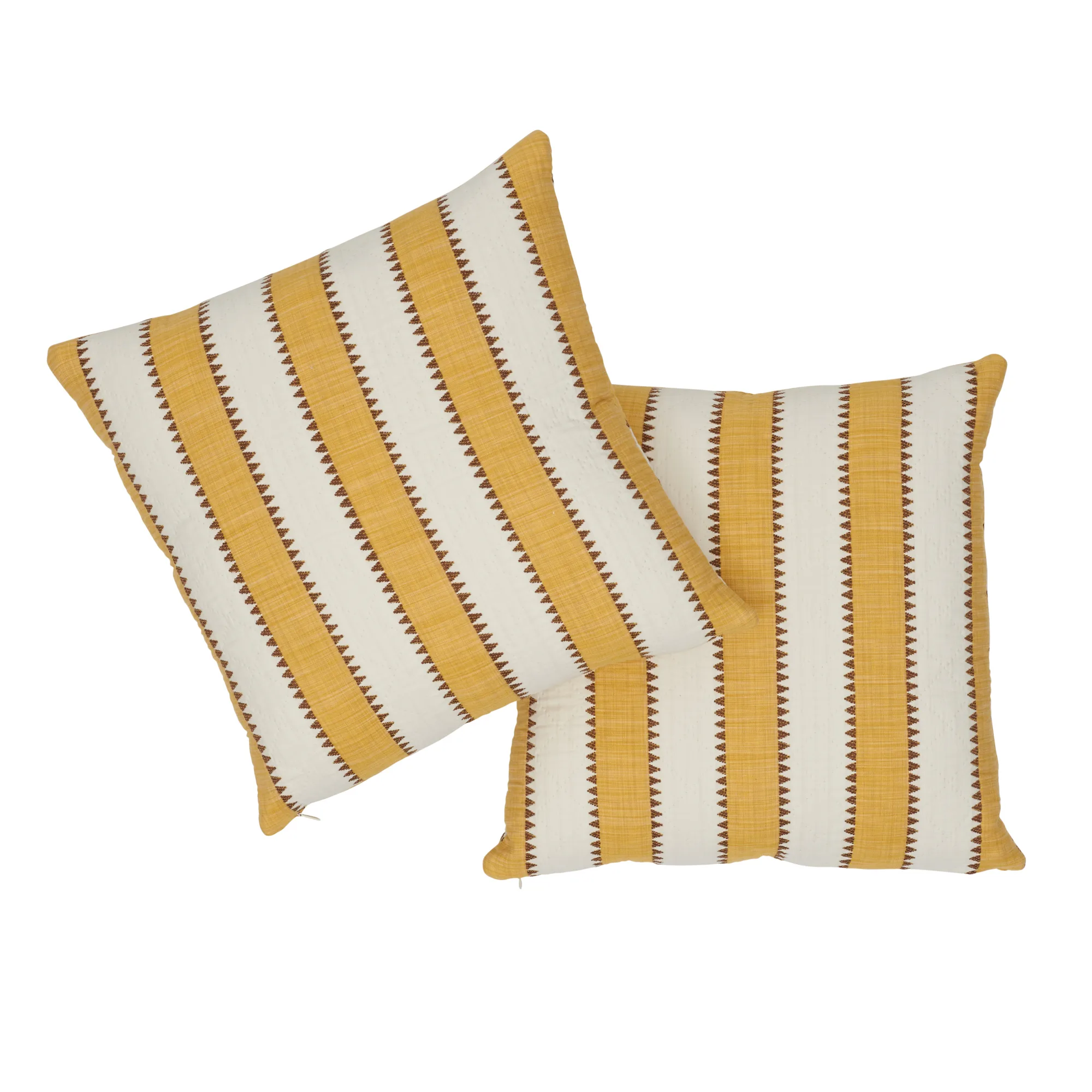 Isolde Stripe Pillow - Yellow Schumacher Isolde Stripe Pillow in Yellow