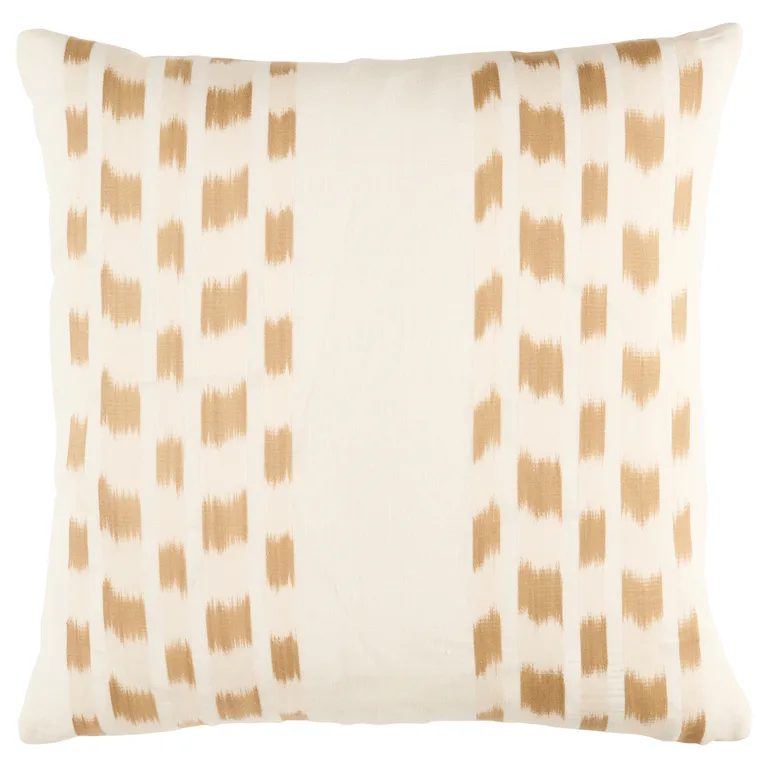 Schumacher Izmir Ikat Stripe Pillow in Sand (SO6947405)