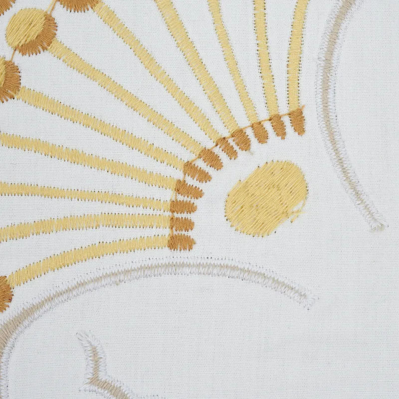 Schumacher Jackie Applique Pillow in Natural (SO7730005)