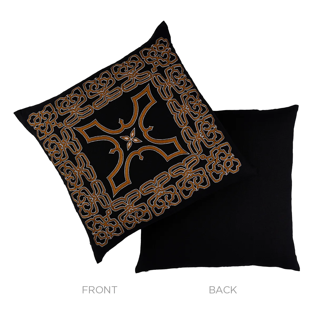 SO0001405 | Jafri Pillow - Black & Beige Schumacher Jafri Pillow in Black & Beige (SO0001405)