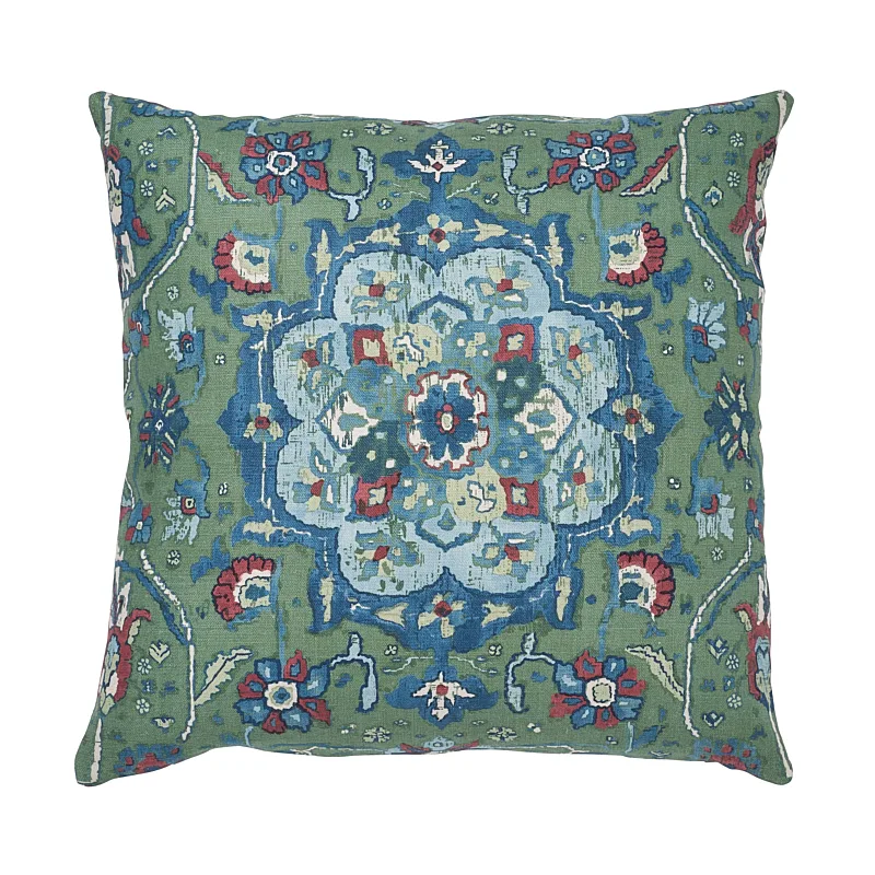 Schumacher Jahanara Carpet Pillow in Jade (SO17279305)