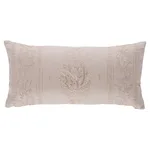 SO6580018 | Jaipur Linen Embroidery Pillow - Flax Schumacher Jaipur Linen Embroidery Pillow in Flax (SO6580018)