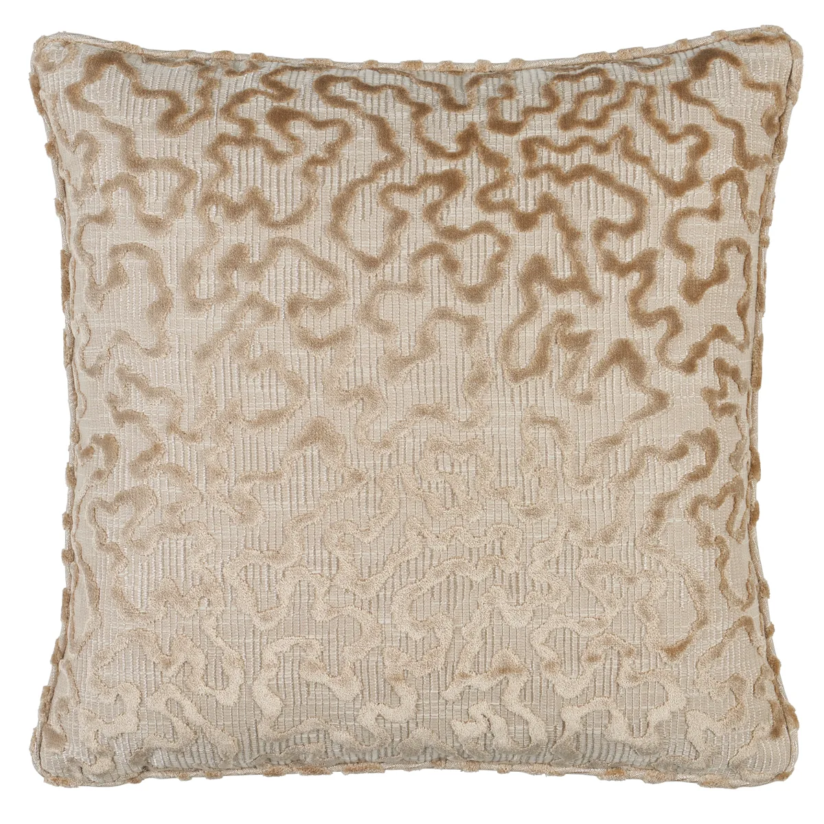 Schumacher Janis Velvet Pillow in Champagne