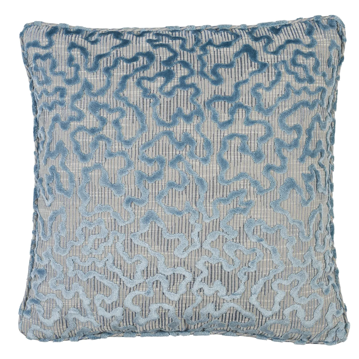 Schumacher Janis Velvet Pillow in Moonstone
