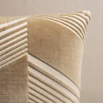Schumacher Jessie Cut Velvet Pillow in Sand