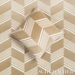 Schumacher Jessie Cut Velvet Pillow in Sand