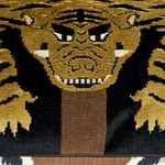 Jokhang Tiger Velvet Pillow - Brown & Black Schumacher Jokhang Tiger Velvet Pillow in Brown & Black
