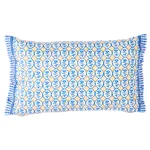 Josiane Floral Pillow - Yellow & Blue Schumacher Josiane Floral Pillow in Yellow & Blue