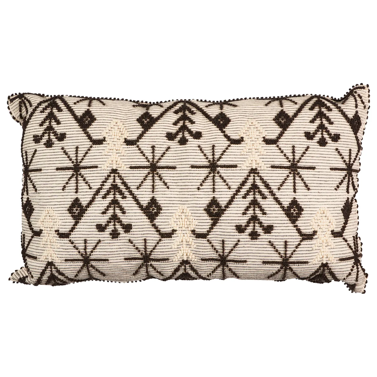 Schumacher Kara Floor Pillow in Black & White (SO0001336)