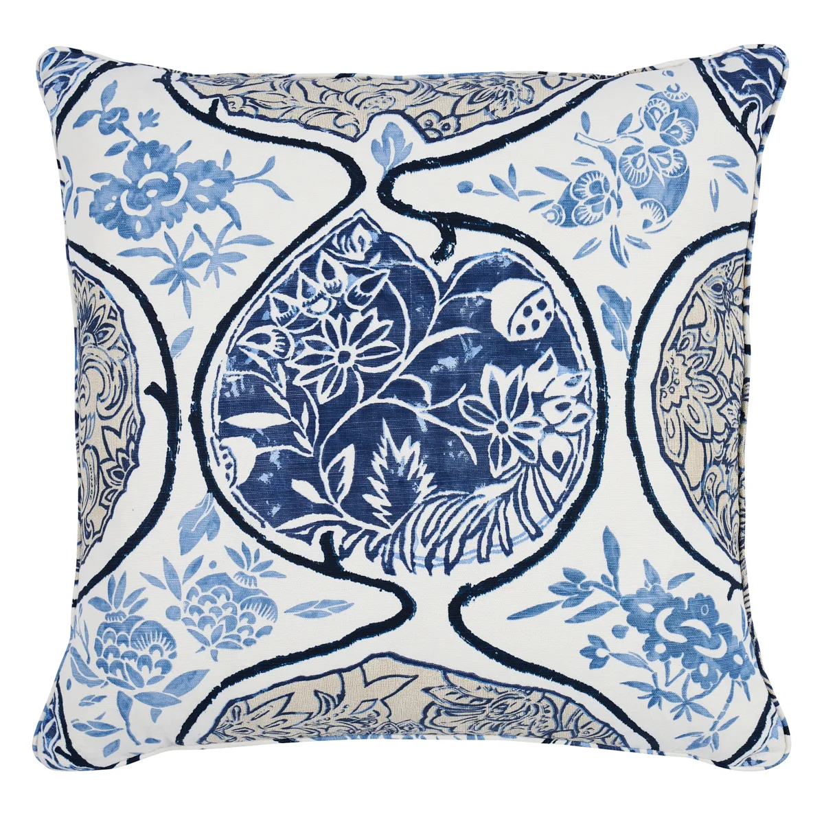 Schumacher Katsugi Pillow in Blues (SO262093306)