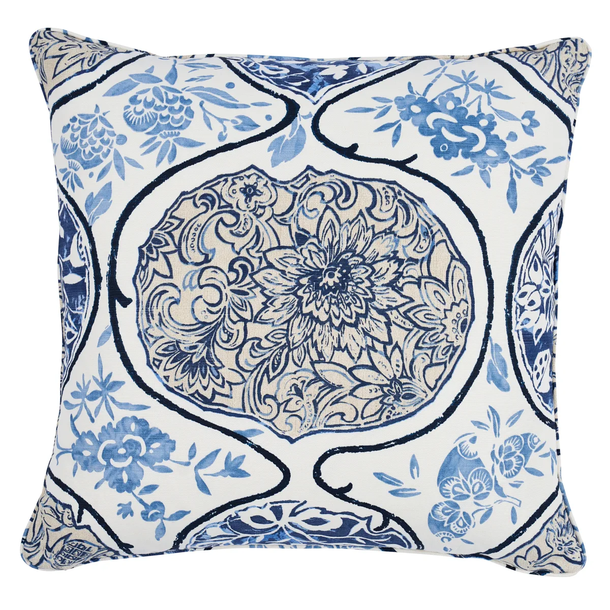 Schumacher Katsugi Pillow in Blues (SO262093306)