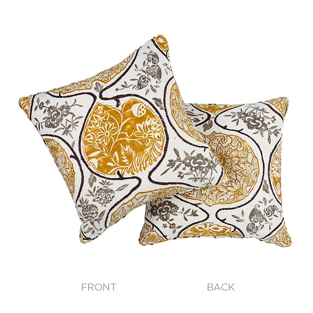 SO262093406 | Katsugi Pillow - Gold & Mushroom Schumacher Katsugi Pillow in Gold & Mushroom (SO262093406)