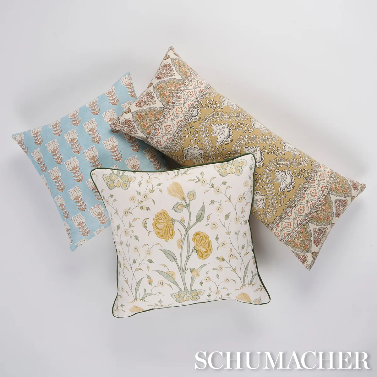 SO17833305 | Khilana Floral Pillow - Marigold Schumacher Khilana Floral Pillow in Marigold (SO17833305)