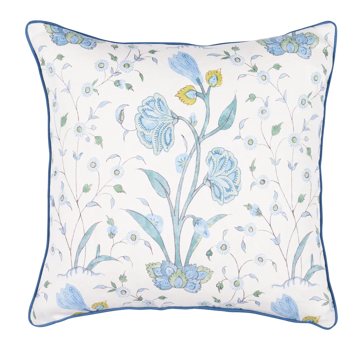 Schumacher Khilana Floral Pillow in Peacock (SO17833105)