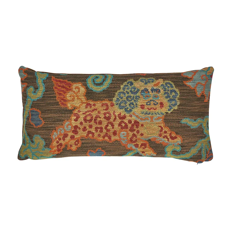 Schumacher Khotan Weave Pillow a in Sable (SO626800118)