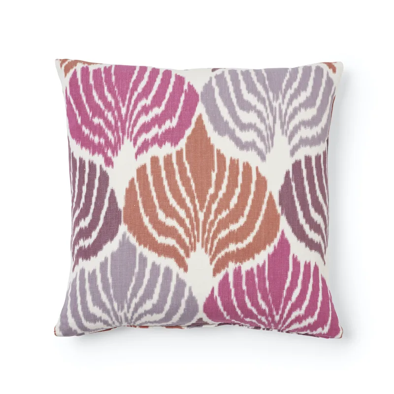 Schumacher Kimono Ikat Pillow in Berry (SO7259004)