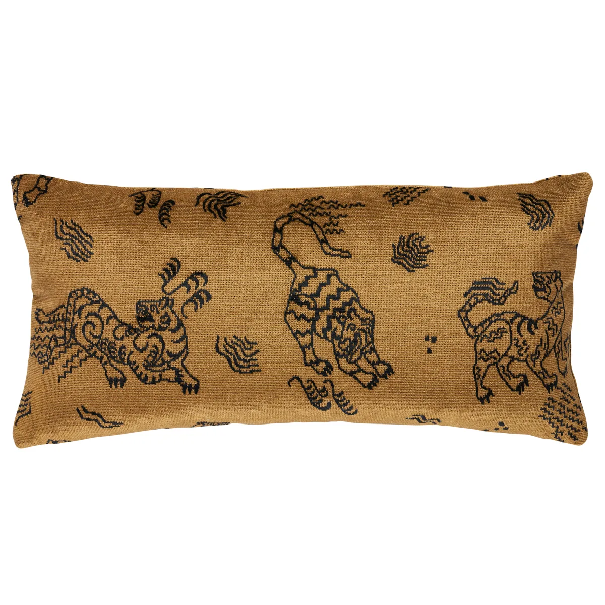 Schumacher Kinabalu Velvet Pillow in Gold (SO8217018)