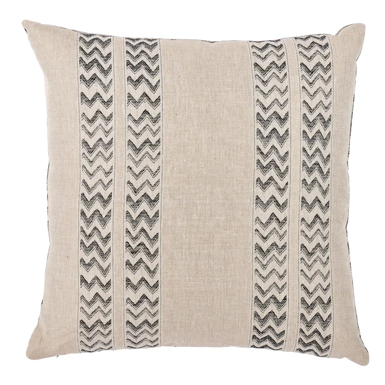 Schumacher Kudu Stripe + Kudu Pillow in Black (SO6997005)