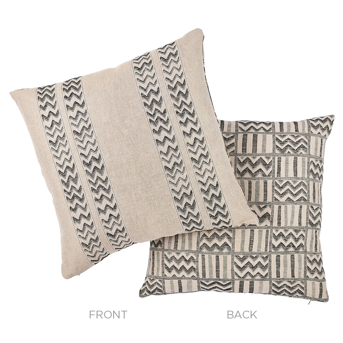 SO6997005 | Kudu Stripe + Kudu Pillow - Black Schumacher Kudu Stripe + Kudu Pillow in Black (SO6997005)