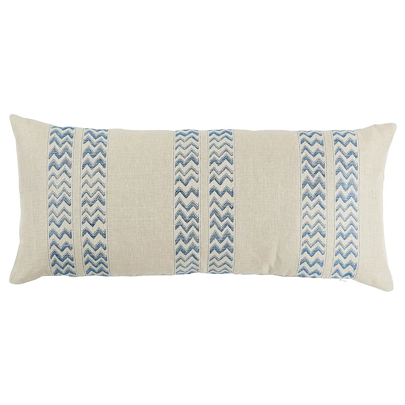 Schumacher Kudu Stripe Pillow in Blue (SO6997128)
