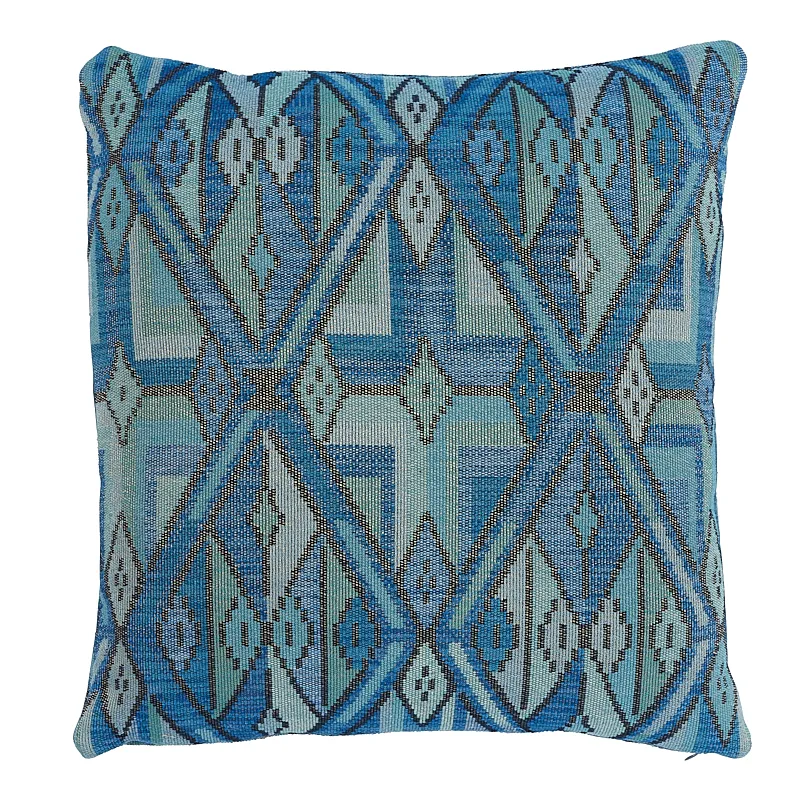 Schumacher Kuzma Pillow in Blue (SO8028106)