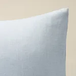 Schumacher Lange Glazed Linen Pillow in Ciel